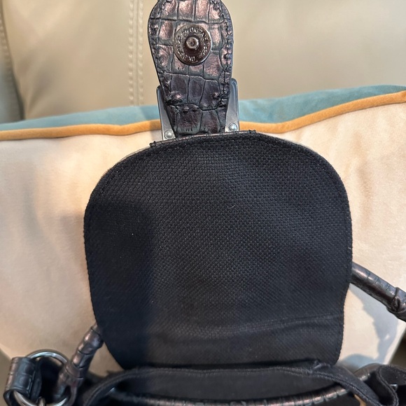 Donald J Pliner Logan Leather-Trim Calf Hair Leopard Print Canvas Crossbody Bag - Picture 3 of 4